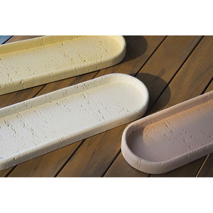 Bandeja de Armazenamento Moderna Nórdica em Concreto Ecológico, Presente de Casamento Personalizável, Cores Personalizáveis, Decoração para Casa e Hotel, Baixo MOQ, Ramadã - Product Image 2