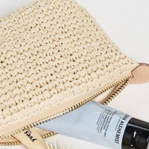 Bolsa de Maquillaje Personalizada Beige para Mujer, de Nailon, con Cierre, Ecológica, Organizador de Viaje, el Mejor Regalo para Ella - Product Image 3