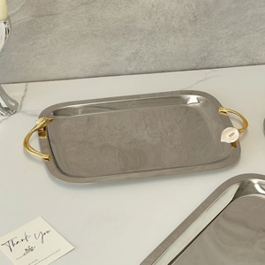Usine En Gros Ramadan Rectangle Art <span class=keywords><strong>Déco</strong></span> Nature Morte En Métal Artisanat Décoratif Plateaux De Service pour Un Usage Domestique - Product Image 5