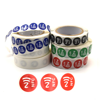 Muestra gratis 13,56 MHz NFC 213/215 Chips papel/PET Material pegatina/etiqueta logotipo personalizado protocolo ISO14000A etiqueta RFID