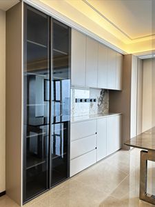Jingshun hiện đại kính Tủ rượu gỗ tùy chỉnh sideboard cho phòng khách hiển thị tủ đầy đủ nhà tùy biến công suất lớn - Product Image 3