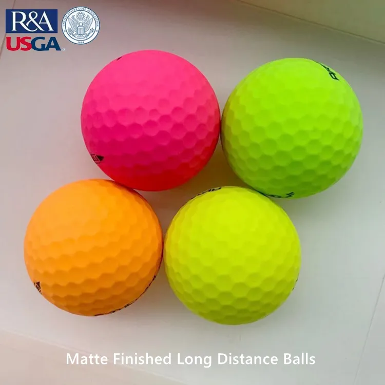 USGA standart 3 adet Golf topları renkli mat turu topu yumuşak golf topu