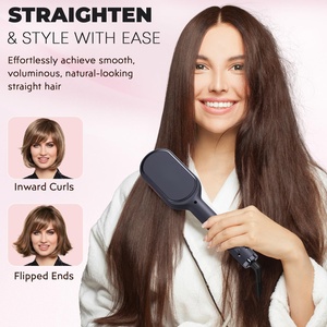 Cepillo Alisador de Cabello 2 en 1 Profesional Iónico Infrarrojo, Cepillos Eléctricos para Alisar el Cabello, Herramientas de Peinado - Product Image 5