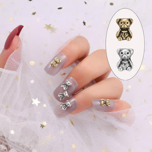 Lindo oso <span class=keywords><strong>Panda</strong></span> Retro <span class=keywords><strong>uñas</strong></span> pegatinas Metal DIY <span class=keywords><strong>uñas</strong></span> accesorios al por mayor - Product Image 1