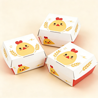 Scatola per Hamburger Personalizzata Stampata, Confezione Monouso in Carta Antigrasso per Alimenti, Imballaggio per Fast Food all'Ingrosso
