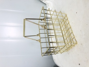 Trung Quốc Quảng Tây bobai jiaxiang nhà máy vàng kim loại sắt lưu trữ mua sắm giỏ với xử lý trang trí nhà dây giỏ cho trang điểm - Product Image 2