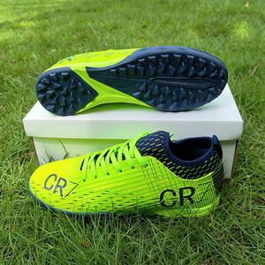 Chaussures de football pour hommes, coupe basse, crampons TF, tige synthétique, doublure en mesh, semelle extérieure en caoutchouc, semelle intermédiaire en EVA, pour entraînement et matchs d'été - Product Image 2
