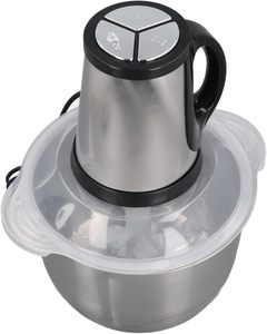 Procesador de Alimentos Multifunción, Picadora de Carne Eléctrica de Acero Inoxidable 2L/3L/5L, Motor de Cobre Puro, Apto para Coche y RV, para Uso Doméstico y Vegetales - Product Image 5