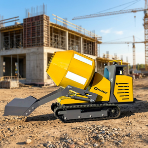 HAMAC Mini-bétonnière portative auto-chargeante, type chargeuse sur chenilles de chantier, avec moteur, pompe et composants principaux du moteur, modèle - Product Image 3