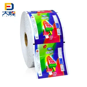 Paquet de rouleau de film plastique de qualité alimentaire avec logo personnalisé Film d'emballage pour rouleau de glace glacée Popsicle