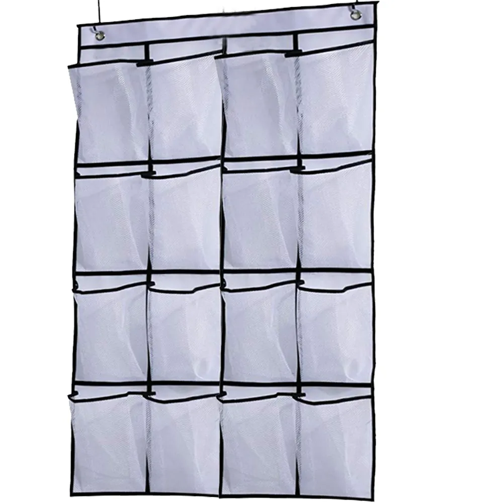 Large Mesh Pockets Hanging Narrow Closet Door Hanging Custom Pocket Over The Door Shoe Organizer for Closet