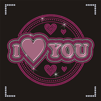 Motif Rhinestone Iron-On Transfers Activado por calor para ropa de boda Clavos con forma de logotipo personalizable