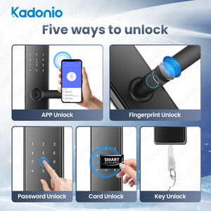 Kadonio Entra Sin Llave En <span class=keywords><strong>La</strong></span> Tarjeta RFID De <span class=keywords><strong>Huella</strong></span> Dactilar Cerradura Inteligente Para Puerta De Aluminio - Product Image 2