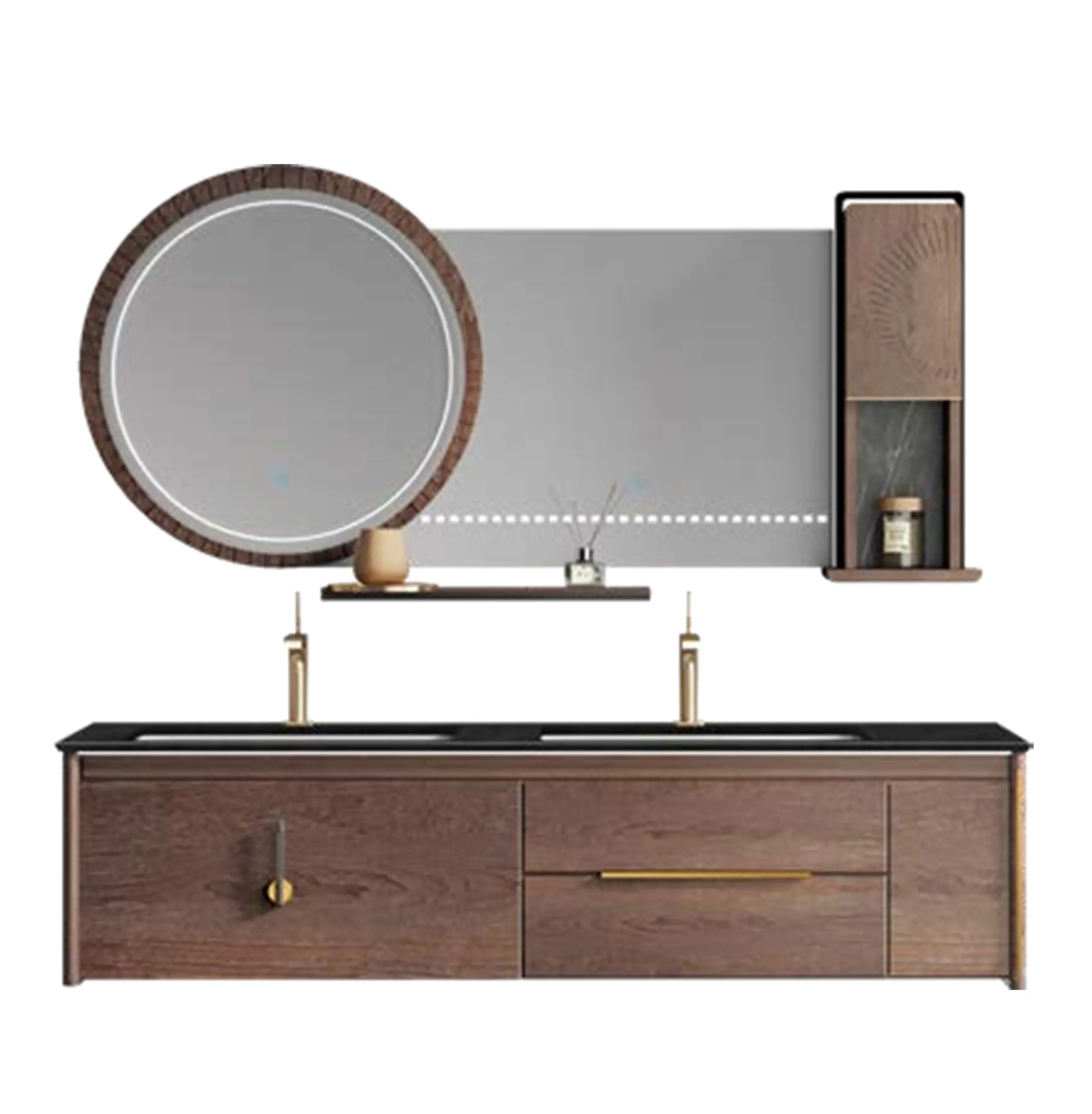 Châu Âu High End phòng tắm Vanity với bồn rửa thiết kế hiện đại nổi Vanity phòng tắm Vanity cabine