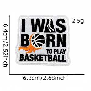 New Iron on Embroidery <b>Basketball</b> Theme Jersey <b>Basketball</b> Stands MVP Patch for Clothes Backpack Decoration - Product Image 4