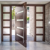 DAIYA — porte avant en bois à noeud solide, intérieur et extérieur, design de porte pivotante