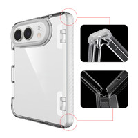 Coque transparente rigide en PC de 2,5 mm pour iPhone Duo 18 Fold, compatible avec iPhone 18 Pro Max, 17 Air, 16E, 15 – Coque arrière transparente