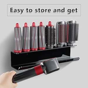 Soporte de almacenamiento para rizador <span class=keywords><strong>Dyson</strong></span> <span class=keywords><strong>Airwrap</strong></span>, nuevo soporte de montaje en pared de acrílico completo, estante de almacenamiento, herramienta para el baño del hogar - Product Image 3