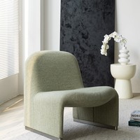 Fauteuil de salon en tissu Wabi Sabi, fauteuil d'appoint moderne et minimaliste pour salon, chambre à coucher, style nordique, canapé paresseux, fauteuil individuel