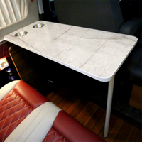 LXRV Wohnmobil Tragbarer Wandmontierter Klapptisch Schienenbein Holz-Aluminium-Legierung Einfache Installation Innenausstattung