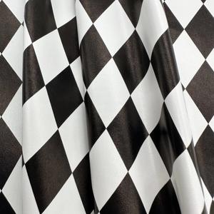 तैयार स्टॉक चमड़े के निर्माता अनुकूलित हीरा पैटर्न डिजिटल प्रिंट चमड़े मुद्रित नकली चमड़े - Product Image 2