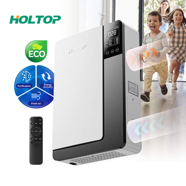CO2 Sensor PM2.5 Sensor Wall Mounted Ventilation System Heat Recovery
