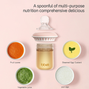 BAOHUI <span class=keywords><strong>Bbet</strong></span> Biberon portable personnalisé en silicone en forme de champignon avec cuillère en silicone pour bébé - Product Image 4