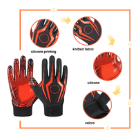 Gants de football et de rugby en nylon à doigts entiers, paume à haute adhérence, respirants, avec poignet élastique durable pour les sports de plein air