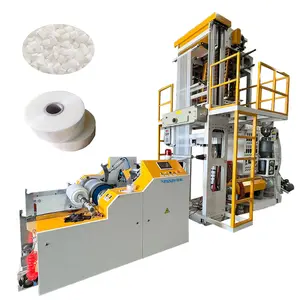 Tek iki üç katmanlı şişirme ekstruder biyobozunur Ldpe Hdpe Lldpe Pe plastik Film üfleme ekstrüzyon makinesi