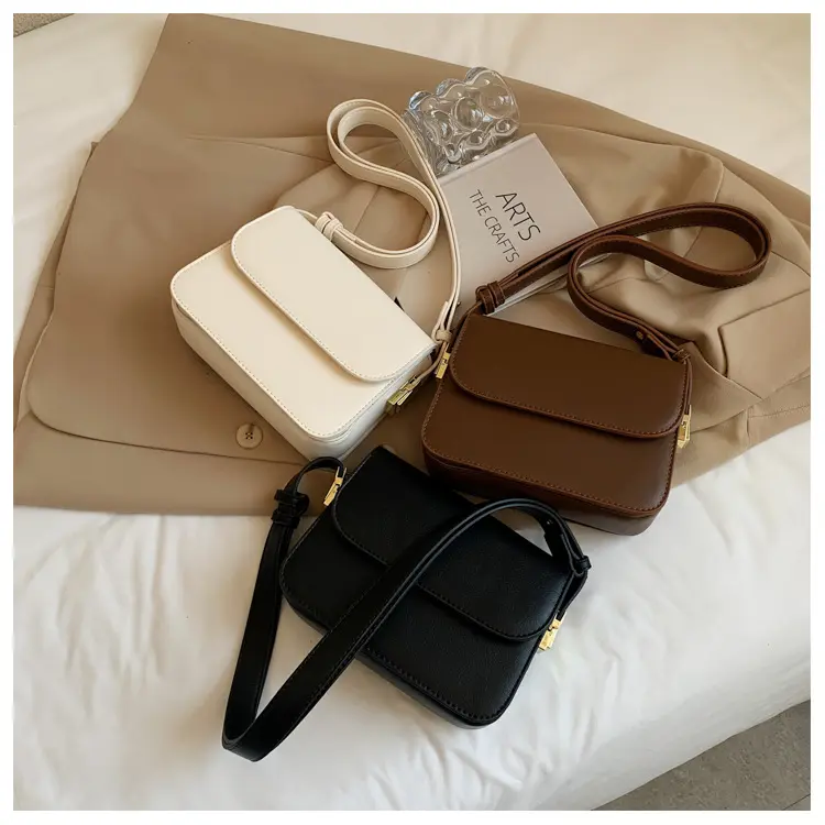 Good Quality Ladies White Luxury Handbags Simple Sling Bag Korean Fashion Women's Hand Bags Shoulder Messenger Bag For Girls