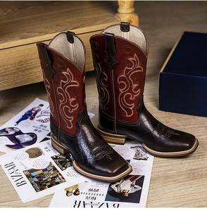 Giày cao bồi Goodyear Mỹ, sản xuất tại xưởng, chất lượng cao cấp, da bò thật, kiểu dáng miền Tây, dành cho nữ và nam, thiết kế Mexico. - Product Image 3