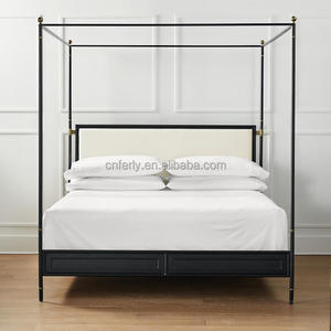 Meubles à cadre métallique de Style américain, chambre à coucher, maison, <span class=keywords><strong>lit</strong></span> rembourré, <span class=keywords><strong>lit</strong></span> à <span class=keywords><strong>baldaquin</strong></span> de luxe, offre spéciale - Product Image 2