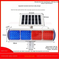 Signalisation routière solaire de haute qualité en ABS avec LED rouge et bleue clignotantes, protection de sécurité nocturne, niveau IP65, lumière clignotante