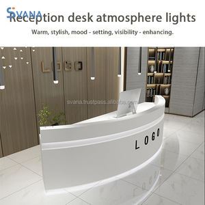 Beauty Salon <b>White</b> Lockable Modern Front Desk Reception Counter - Product Image 5