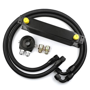 16 Hàng dầu Cooler Kit AN10 M-MODEL lọc dầu Adapter với chủ đề an8 3/4-16unf m20x1.5 với nylon Hose - Product Image 1