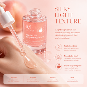 Suero Facial Iluminador <span class=keywords><strong>de</strong></span> Piel <span class=keywords><strong>de</strong></span> Durazno <span class=keywords><strong>de</strong></span> 30 ml con Extracto <span class=keywords><strong>de</strong></span> Durazno y Niacinamida, Hidratante y Luminoso, con Logotipo Personalizado OEM ODM - Product Image 3