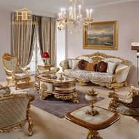 Canapé de style antique Salon Canapés de luxe de style européen Ensembles de meubles Design classique turc Ensemble de meubles