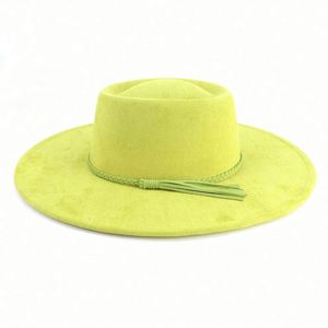 Custom Outdoor Wholesale Fashion Design Wide Brim Panama <b>Hat</b> Men Party Felt Suede Fedora <b>Hat</b> With <b>Band</b> - Product Image 6