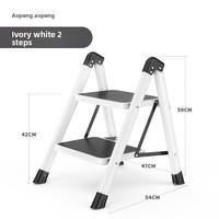 Échelle d'intérieur pliable télescopique en alliage d'aluminium robuste de type A, multifonctionnelle, à trois ou quatre marches, petite, pour usage domestique moderne