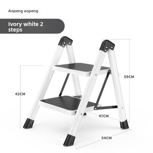 Échelle d'intérieur télescopique <span class=keywords><strong>pliable</strong></span> à cadre en A à usage domestique multifonctionnelle petit escalier d'escalade à trois quatre <span class=keywords><strong>marches</strong></span> épaissi - Product Image 3