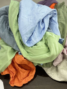 Échantillon gratuit paquet de 0-400kg chiffons de coton de couleur usagés chiffons de coupe vêtements usagés chiffons mélangés - Product Image 4