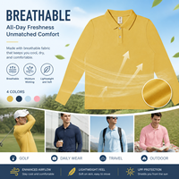 Polo à manches longues personnalisé avec logo, 230 g, 95 % coton, 5 % élasthanne, pour adultes et enfants, uni, sans motif