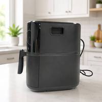 Cuisinière saine avec panneau tactile intelligent, boîte de qualité export, ensemble de cuisson complet, boîte à pot amovible, friteuse à air chinoise, four sans coup de pression