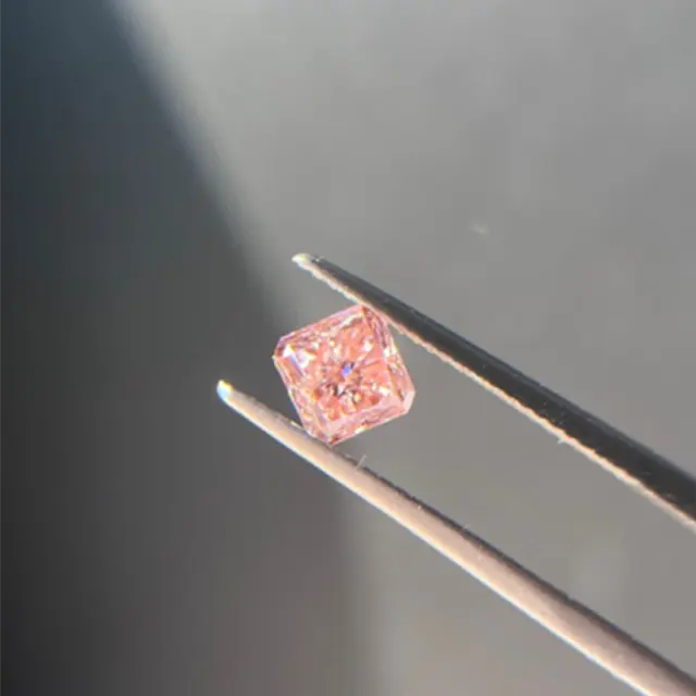 NINGBO CRYSDIAM Cvd Fancy Pink Radiant Cut 1.11CT VVS2 Cvd Diamond Lab Grown Diamond Pink Diamond