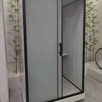 Conteneur plat préfabriqué tout-en-un autoportant pour salle de bain extérieure avec toilette pour douche