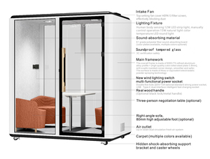 Thiết Kế Hiện Đại Di Chuyển Văn Phòng Gian Hàng Điện Thoại Im Lặng & Cách Âm Modular Vỏ Cho Các Cuộc Họp Tư Nhân Cho Làm Việc Trung Tâm Môi Trường - Product Image 2