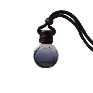 Diffuseur de parfum pour voiture en verre coloré en forme de cœur de 6 ml, flacon d'huile essentielle d'aromathérapie avec bouchons en bois - Product Image 6