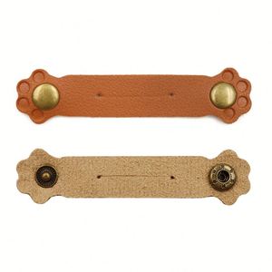 Cute Cat Paw Pu Leather Winder Holder <b>Mini</b> Travel Cord Organizer Reusable Cable Straps - Product Image 2
