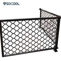 Rampe d'escalier extérieure Socool en aluminium et métal Rampe de balcon Main courante