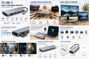Adaptateur USB en gros, adaptateur multiport USB 3.0, compatible VGA PD, hub USB multifonction, hub type C - Product Image 4